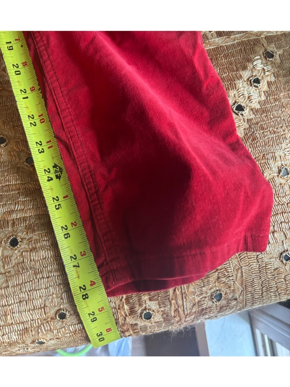 ❤️ M&S Collection Bright Red Corduroy Pants Size 8 • High Rise Straight Leg - Picture 16 of 16